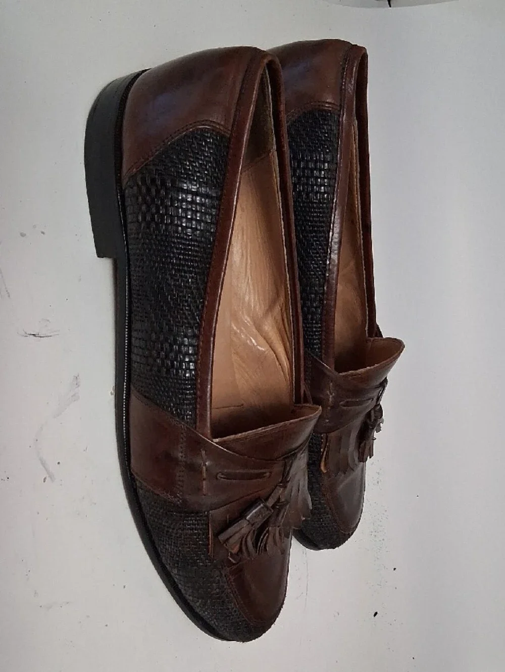Johnston & Murphy Brown Tassel Fringe Loafers